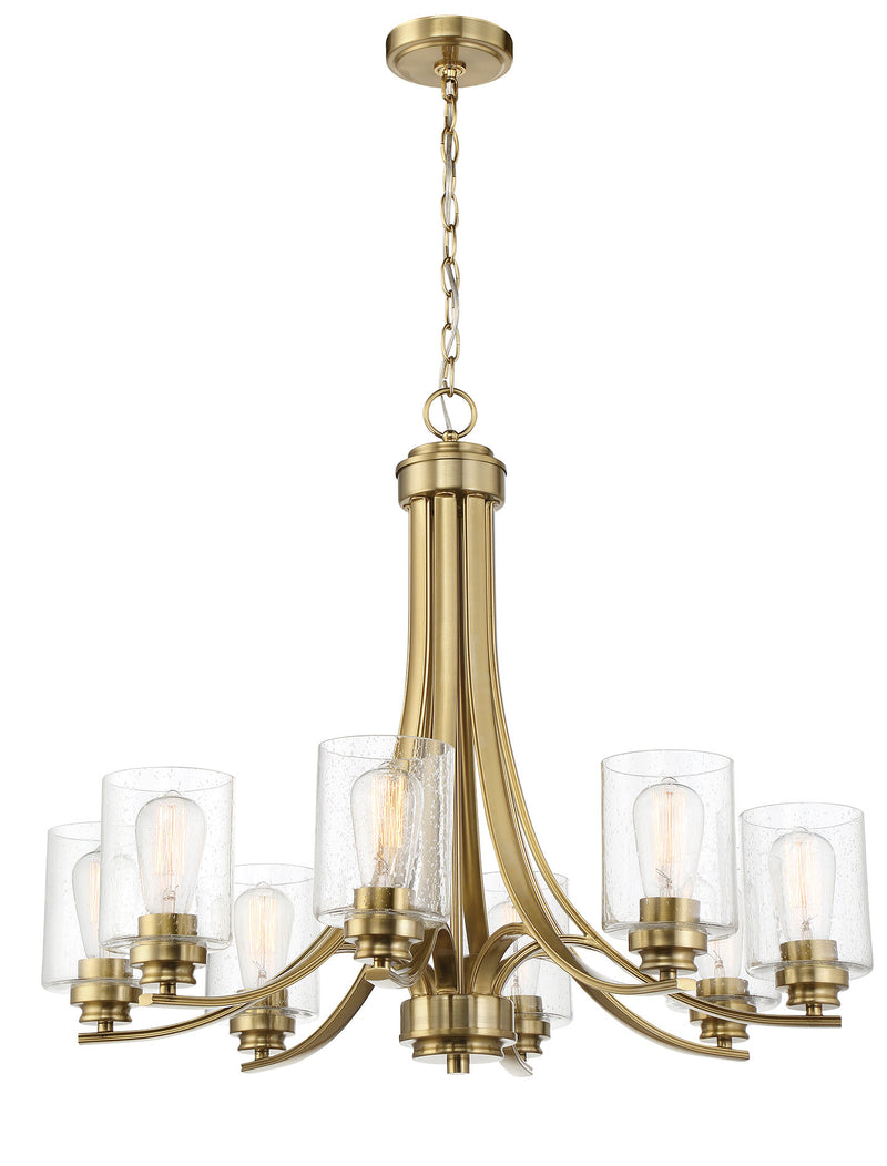 Bolden 8 Light 28.5" Chandelier in Satin Brass