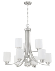 Bolden 9 Light 29" Chandelier in Brushed Polished Nickel