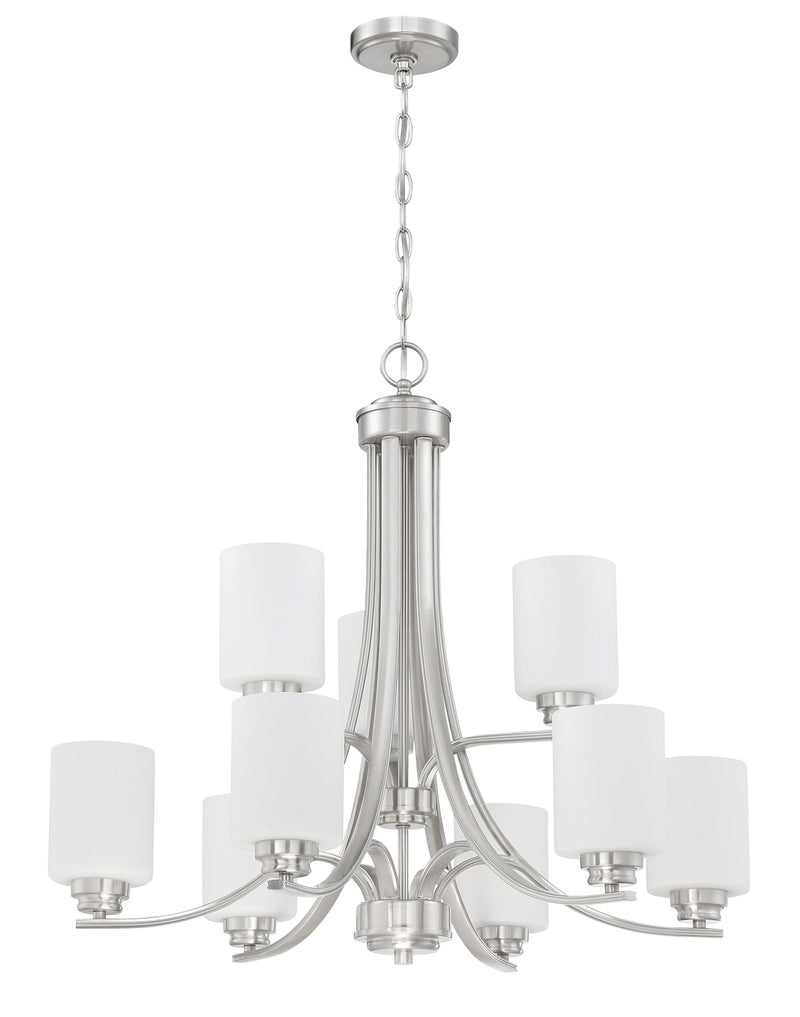 Bolden 9 Light 29" Chandelier in Brushed Polished Nickel