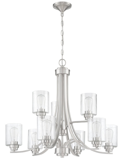 Bolden 9 Light 29" Chandelier in Brushed Polished Nickel
