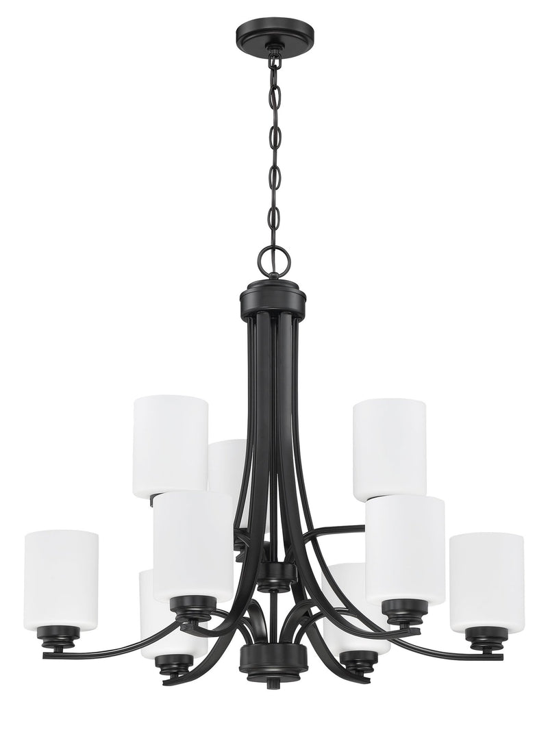 Bolden 9 Light 29" Chandelier in Flat Black
