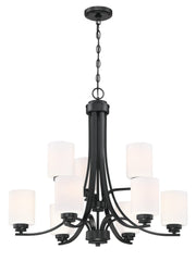 Bolden 9 Light 29" Chandelier in Flat Black
