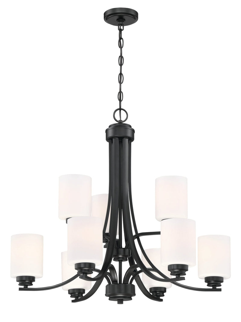 Bolden 9 Light 29" Chandelier in Flat Black