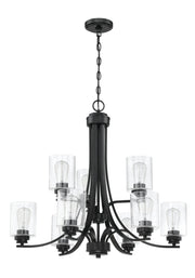 Bolden 9 Light 29" Chandelier in Flat Black