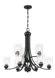Bolden 9 Light 29" Chandelier in Flat Black