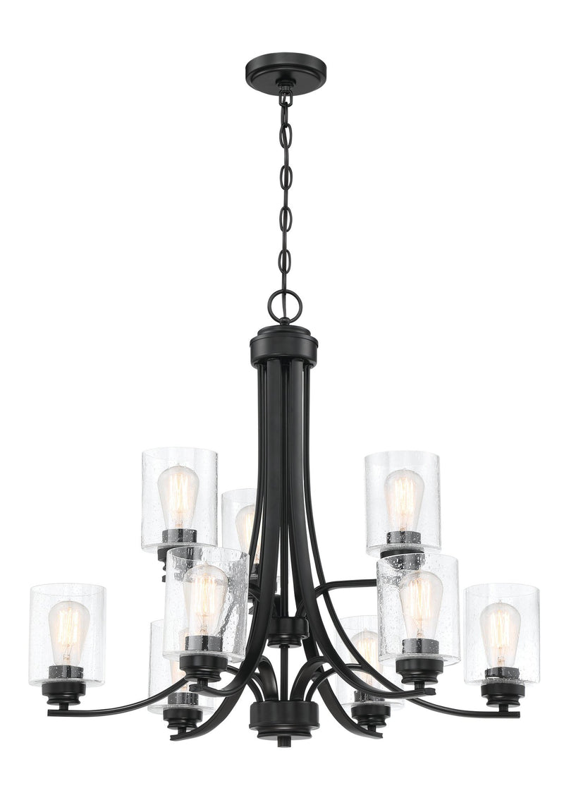 Bolden 9 Light 29" Chandelier in Flat Black
