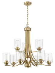 Bolden 9 Light 29" Chandelier in Satin Brass