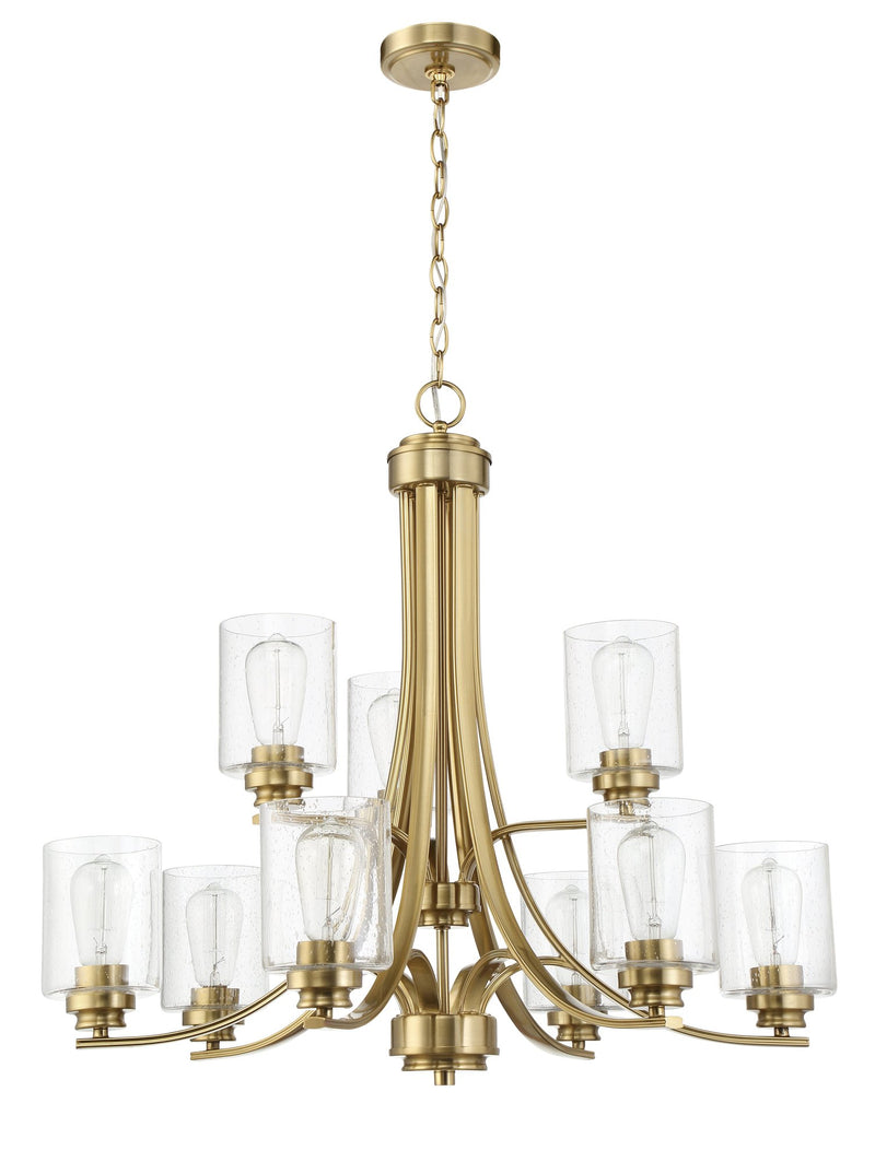 Bolden 9 Light 29" Chandelier in Satin Brass