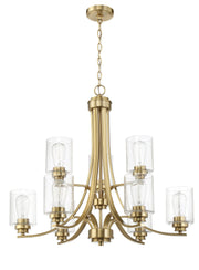 Bolden 9 Light 29" Chandelier in Satin Brass