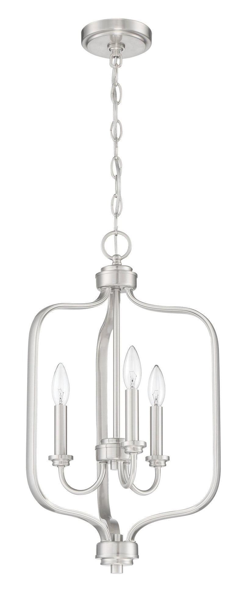 Bolden 3 Light 14" Foyer in Brushed Polished Nickel