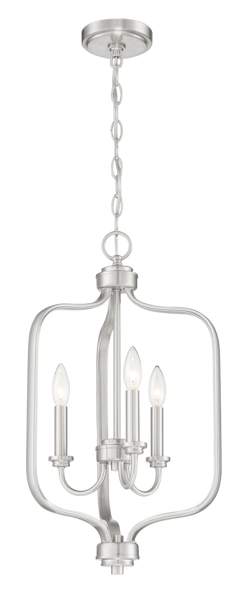 Bolden 3 Light 14" Foyer in Brushed Polished Nickel