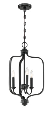 Bolden 3 Light 14" Foyer in Flat Black