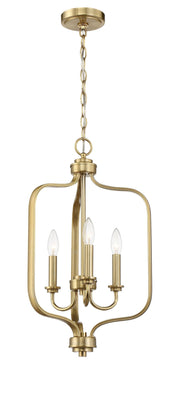 Bolden 3 Light 14" Foyer in Satin Brass