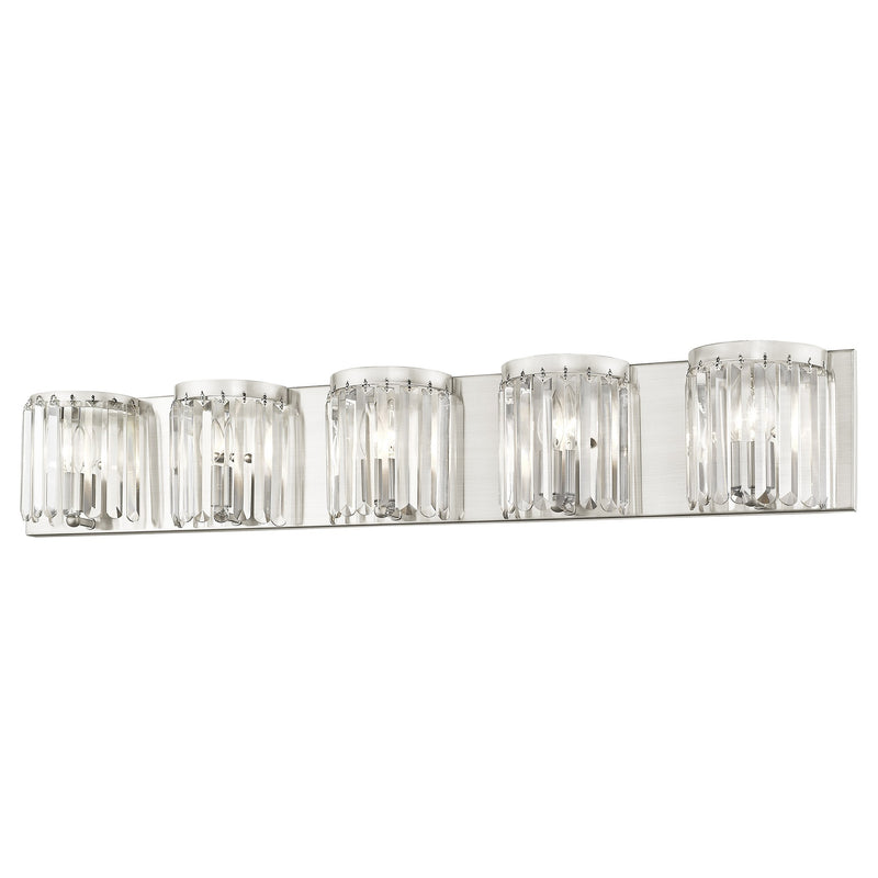 Ashton 5-Light ADA Bath Vanity Light in Brushed Nickel