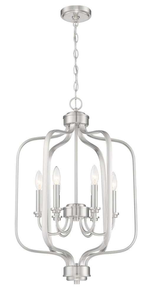 Bolden 6 Light 18" Foyer in Brushed Polished Nickel