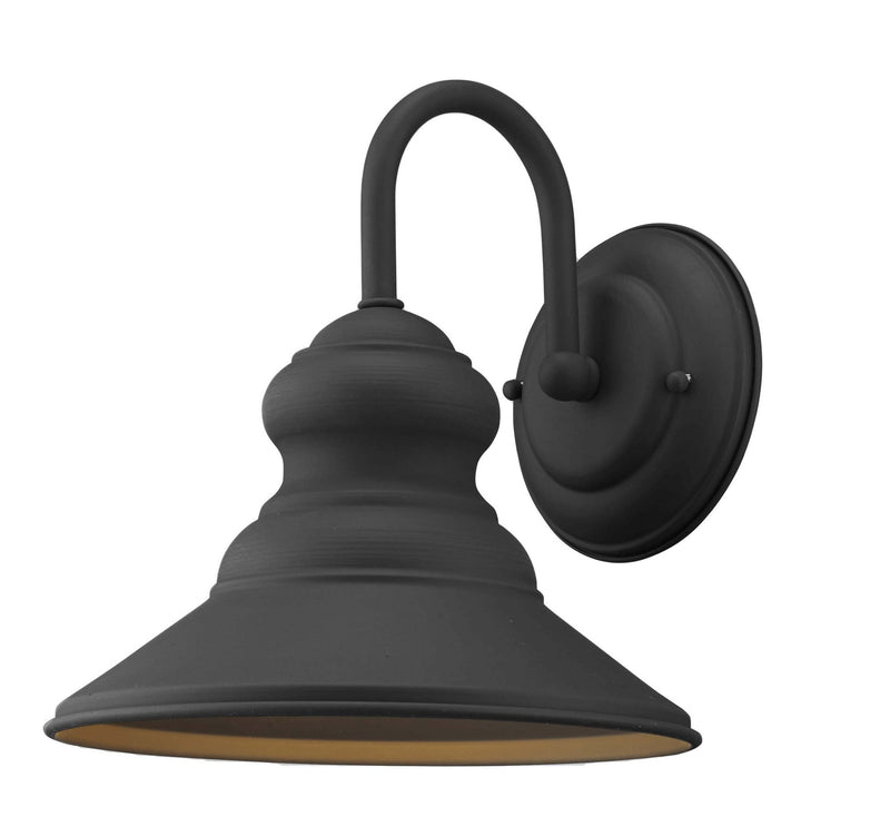 Forest 1-Light 9.5" Gooseneck Outdoor Wall Light in Black