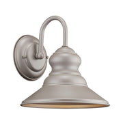 Forest 1-Light 9.5" Gooseneck Outdoor Wall Light in Silver
