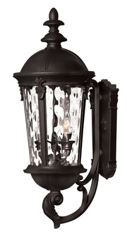 Windsor Large 3-Light Outdoor Wall Lantern in Black