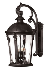 Windsor Large 4-Light Outdoor Wall Lantern in Black