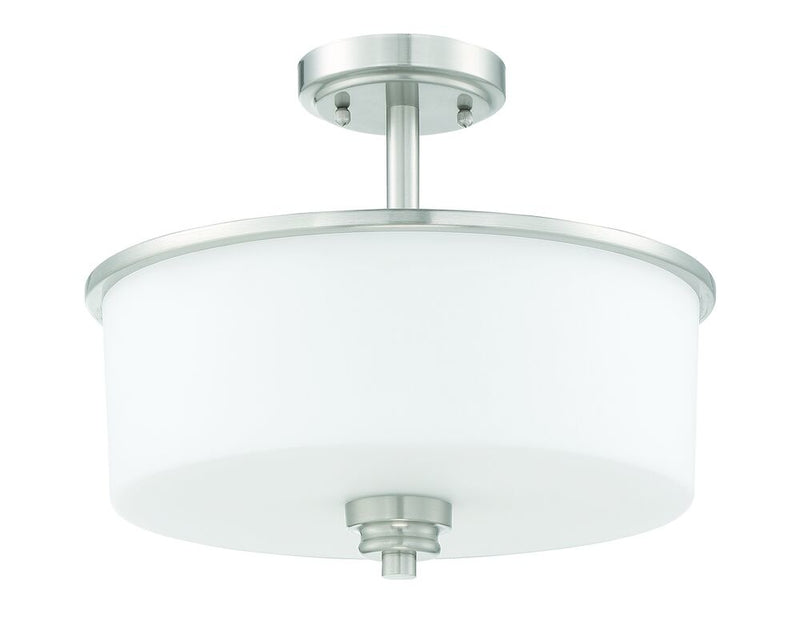 Bolden 2 Light 13" Convertible Semi Flush in Brushed Polished Nickel