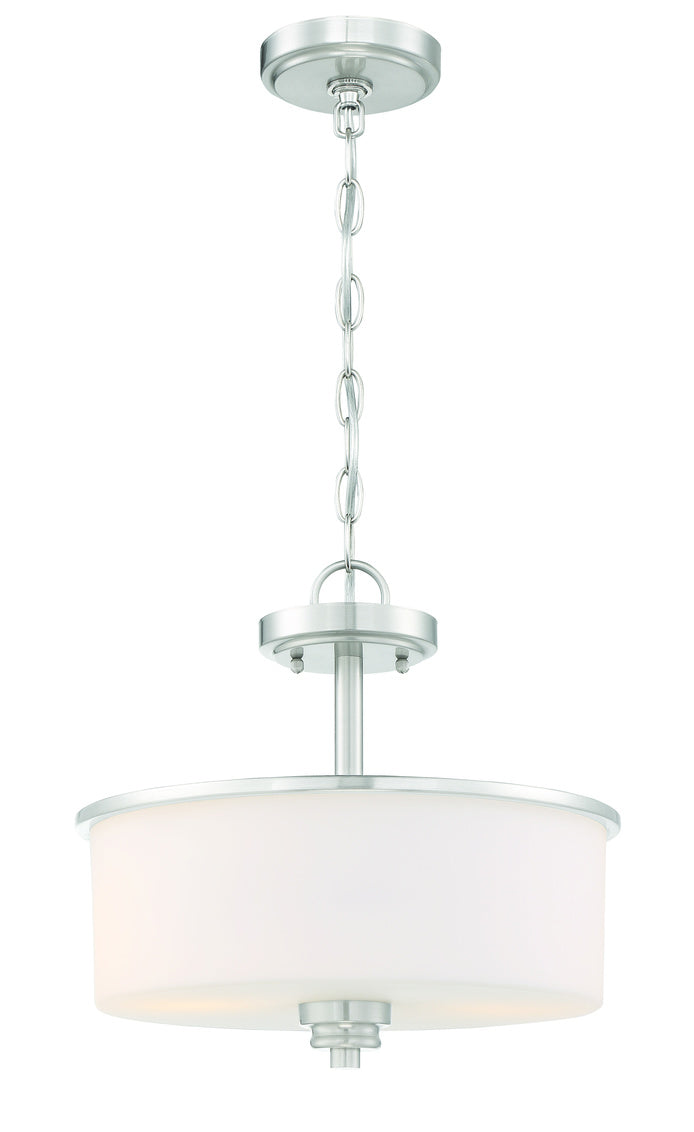 Bolden 2 Light 13" Convertible Semi Flush in Brushed Polished Nickel