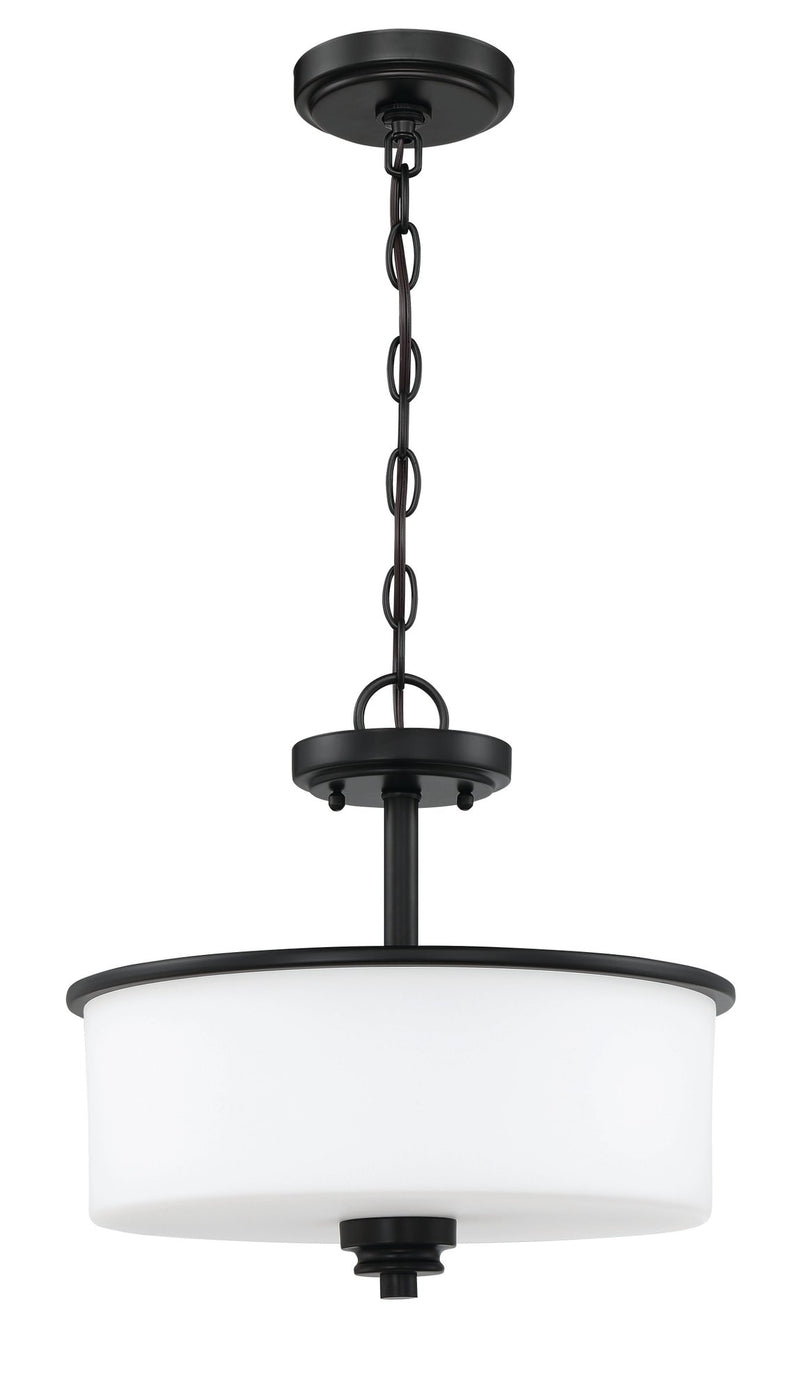 Bolden 2 Light 13" Convertible Semi Flush in Flat Black