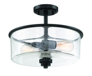 Bolden 2 Light 13" Convertible Semi Flush in Flat Black