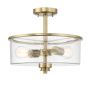 Bolden 2 Light 13" Convertible Semi Flush in Satin Brass