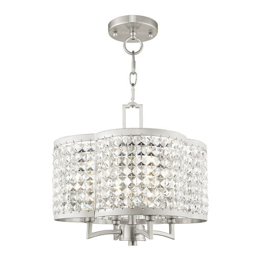 Grammercy 4-Light Convertible Mini Chandelier / Semi-Flush Mount in Brushed Nickel