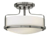 Harper LED Semi-Flush Mount in Brushed Nickel