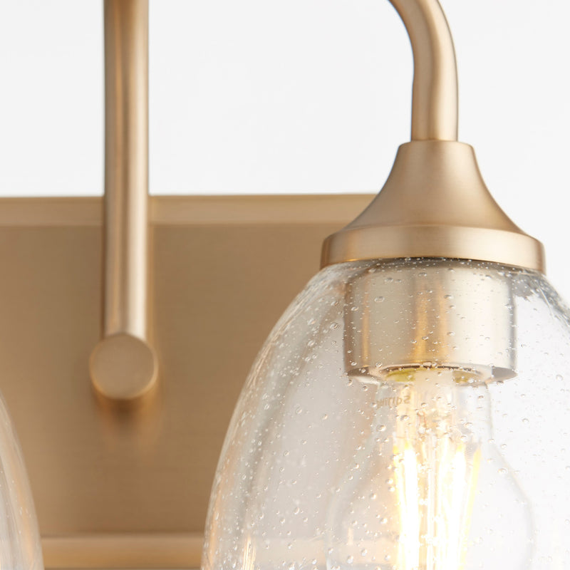Enclave 2 Light Vanity in Aged Brass