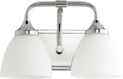 Enclave 2 Light Vanity in Polished Nickel