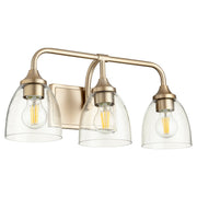 Enclave 3 Light Vanity in Aged Brass