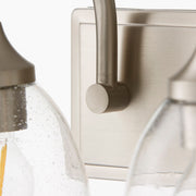 Enclave 4 Light Seeded Glass Vanity in Satin Nickel