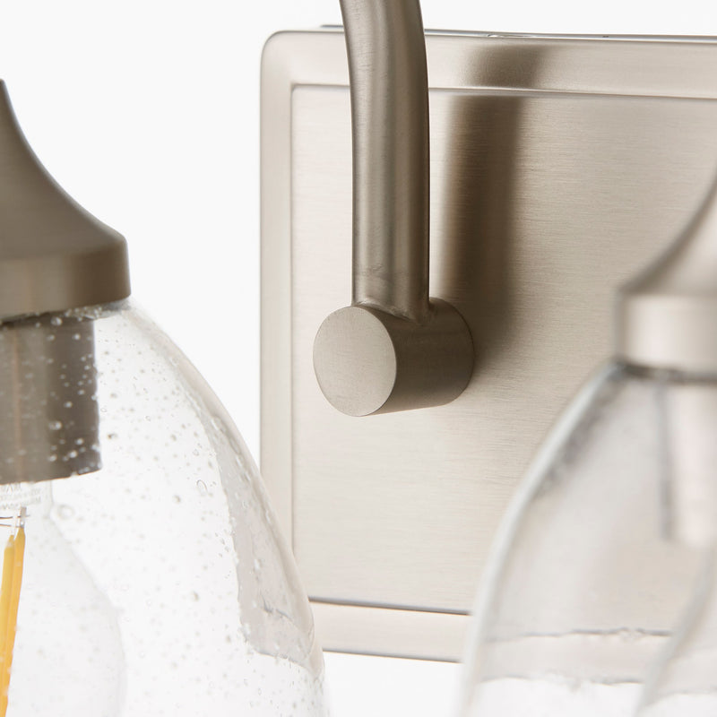 Enclave 4 Light Seeded Glass Vanity in Satin Nickel