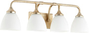 Enclave 4 Light Vanity in Aged Silver Leaf