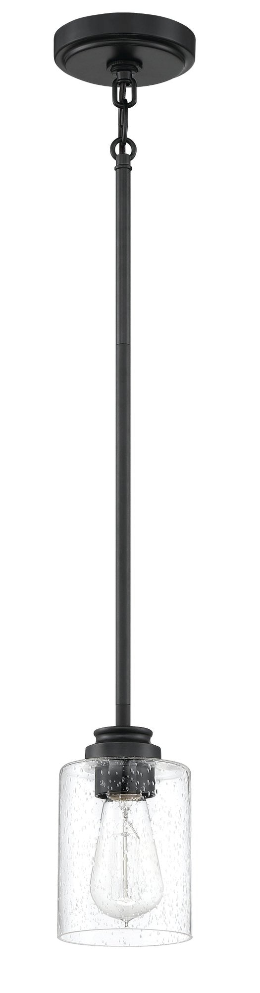 Bolden 1 Light 5" Mini Pendant in Flat Black