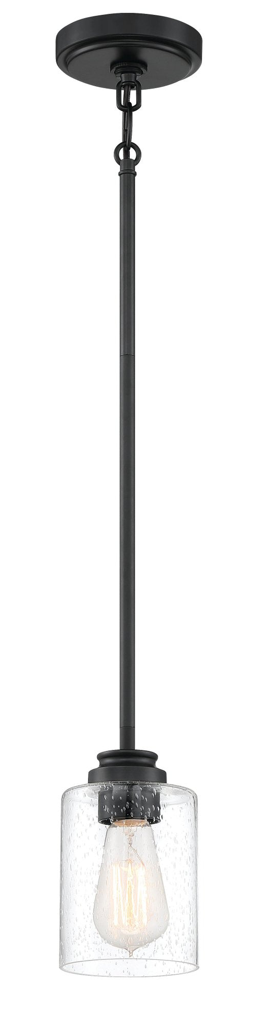 Bolden 1 Light 5" Mini Pendant in Flat Black