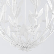 Broche 6 Light 21" Chandelier in Matte White