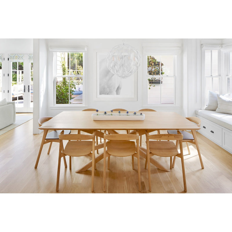 Broche 6 Light 21" Chandelier in Matte White in a room setting