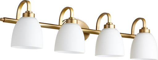 Reyes 4 Light Vanity in Aged Brass