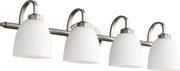 Reyes 4 Light Vanity in Classic Nickel