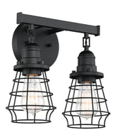 Thatcher 2 Light 12" Vanity in Flat Black