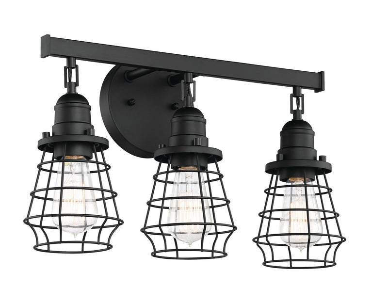 Thatcher 3 Light 19" Vanity in Flat Black