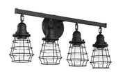 Thatcher 4 Light 26" Vanity in Flat Black
