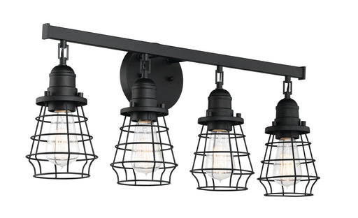 Thatcher 4 Light 26" Vanity in Flat Black