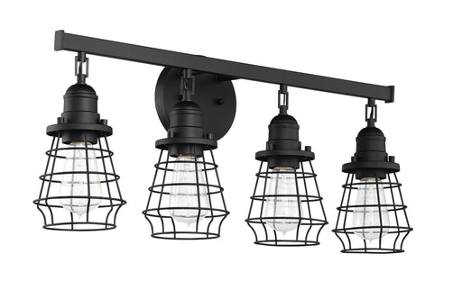 Thatcher 4 Light 26" Vanity in Flat Black