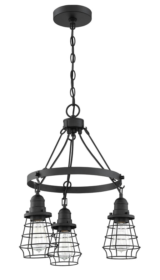 Thatcher 3 Light 18" Down Chandelier in Flat Black