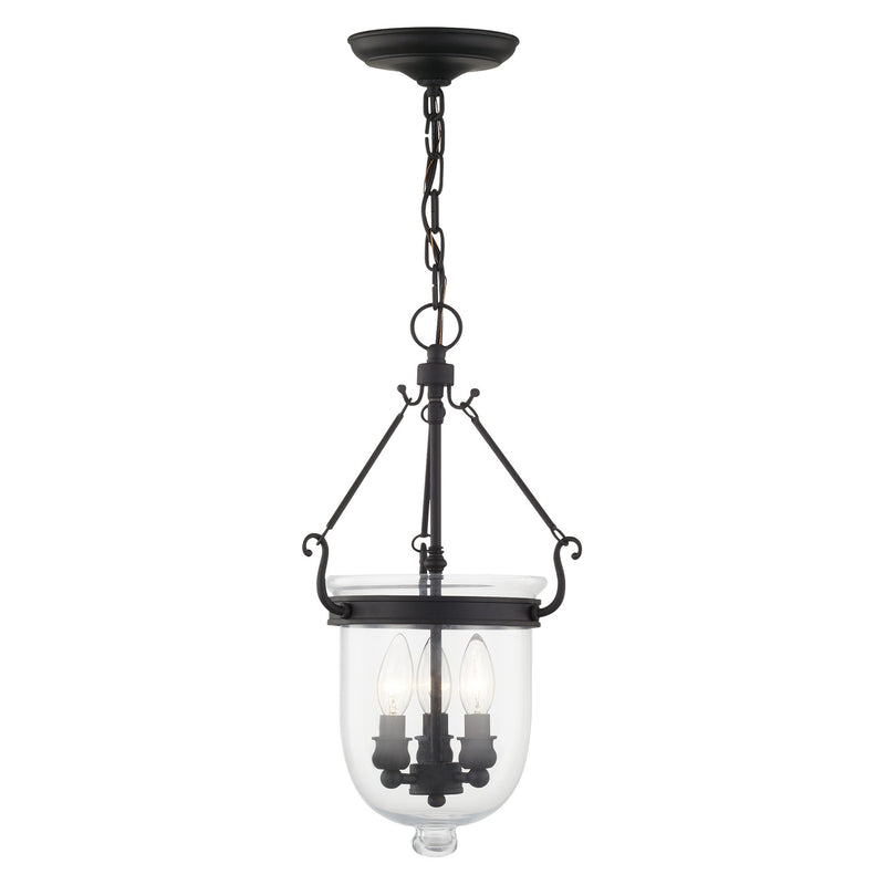 Jefferson 3-Light Mini Pendant in Black