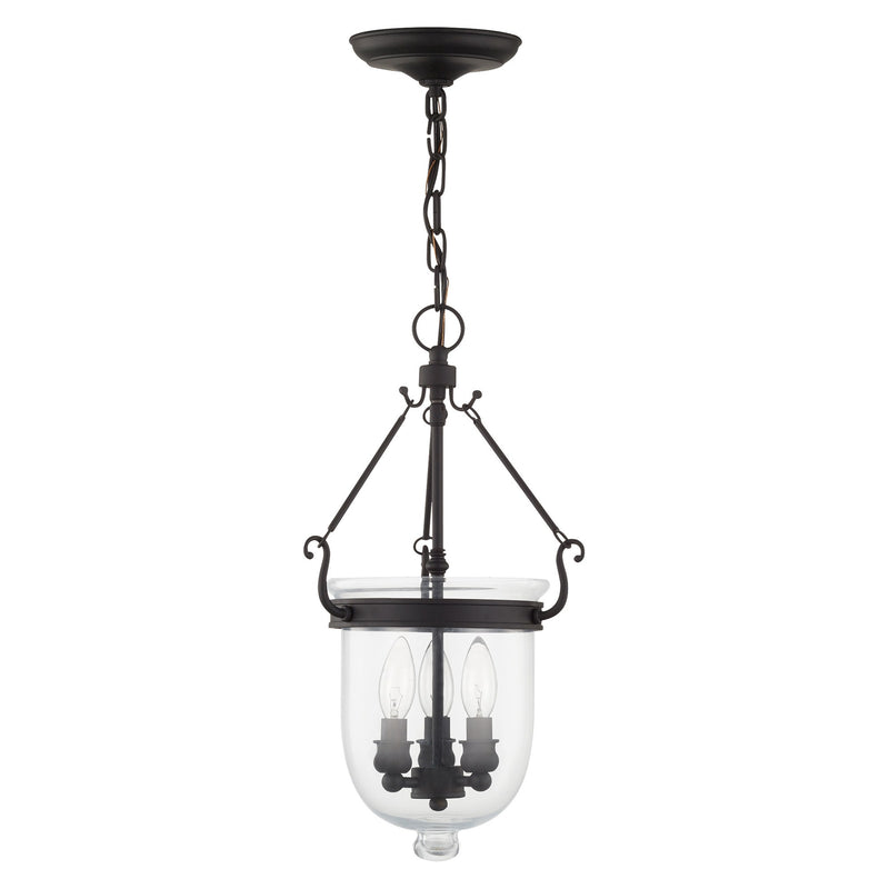 Jefferson 3-Light Mini Pendant in Black